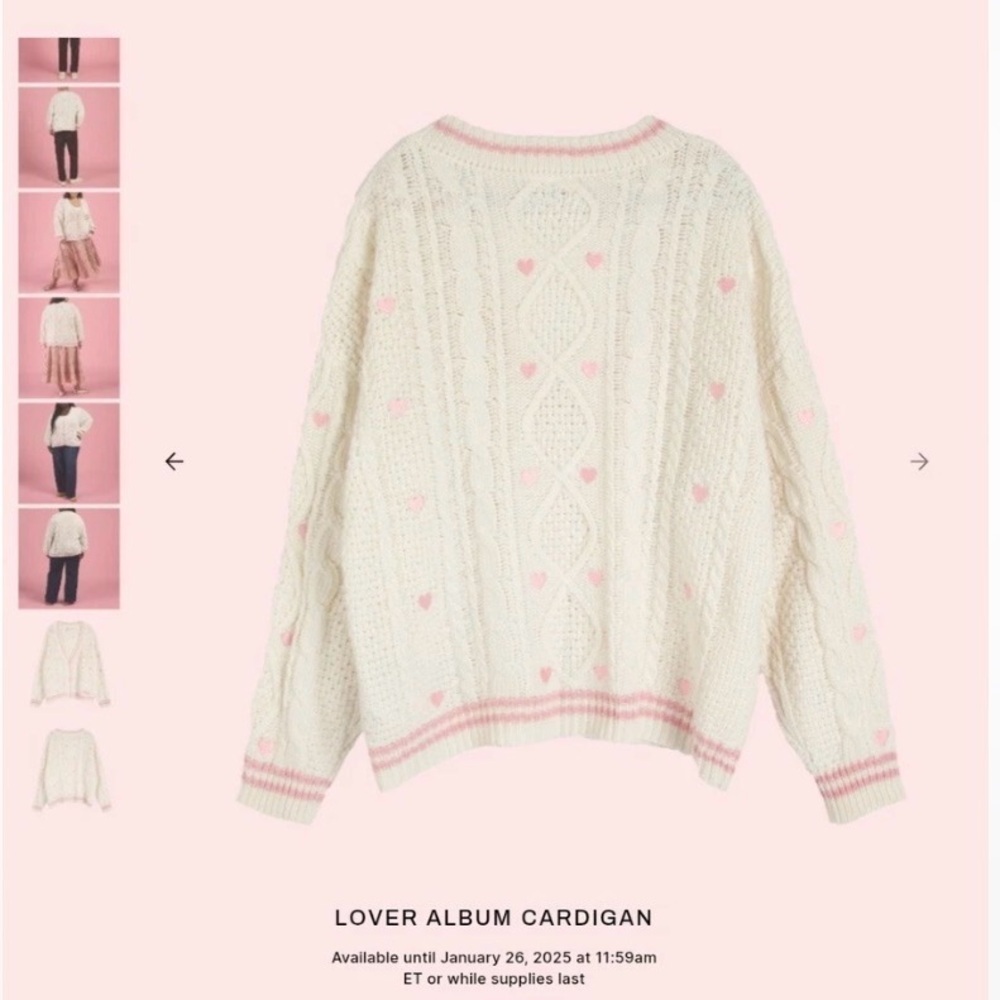 Taylor Swift Lover Heart Cardigan ~ Perfect Valentines’s Day Anniversary Gift 💝 - Picture 12 of 16